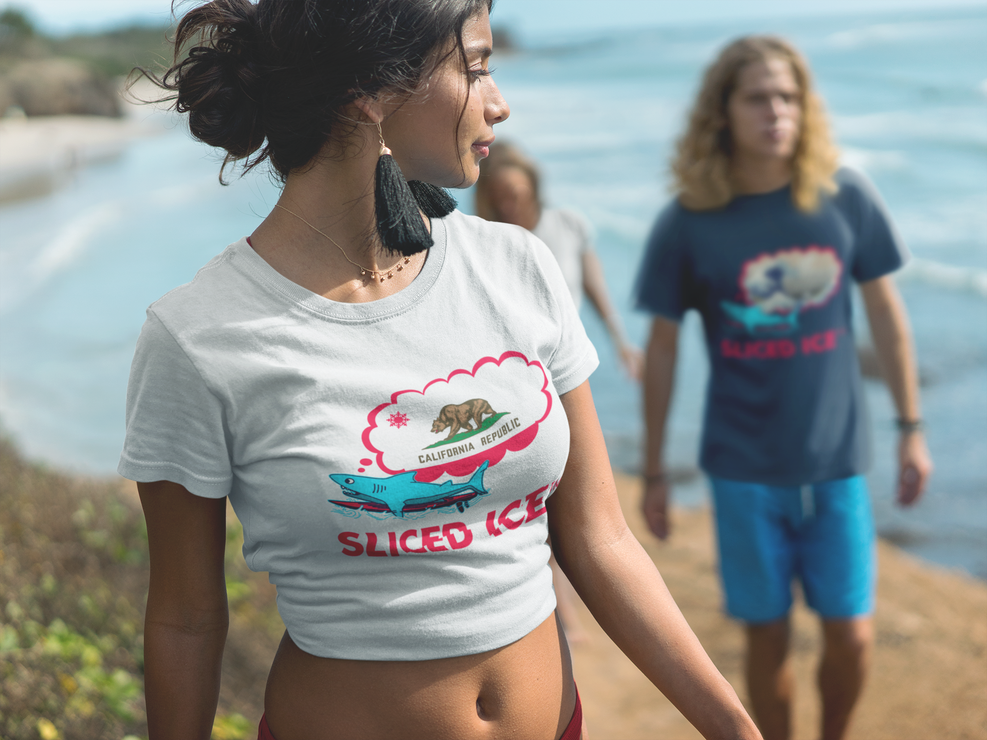 California Cropped Beach Tee